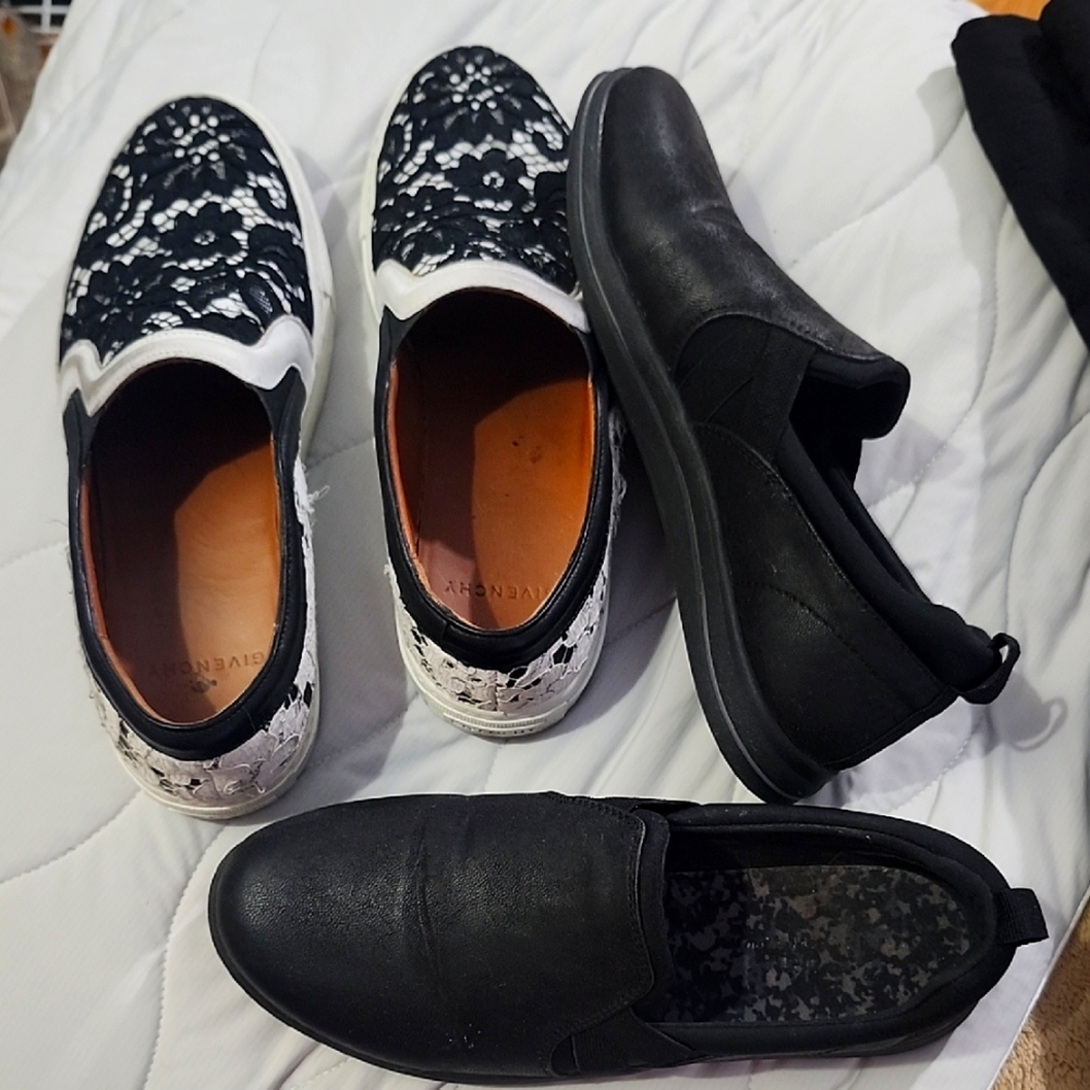 Givenchy Size 7 & Clarks Size 7.5. Two Pairs. Used But Good.